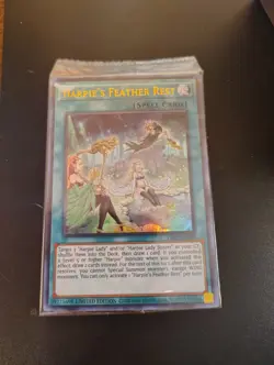 YuGiOh Harpie's Feather Rest Ultra Rare LART-EN029 Lost Art Promo Sealed - Image 1