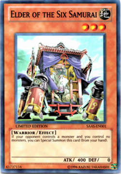Elder of the Six Samurai - SAAS-EN001 - Super Rare - Limited Edition Yugioh - Image 1