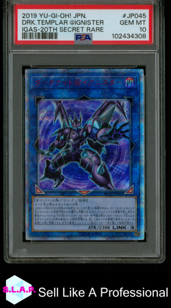 DRK.TEMPLAR @IGNISTER SECRET RARE YU-GI-OH! JAP IGAS-20TH 2019 JP045 PSA 10 - Image 1
