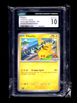 PIKACHU - 3 CARD LOT- ALL CGC GRADED 10 - GEM MINT - BLACK STAR PROMOS - Image 1