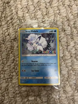 Alolan Vulpix - 21/145 - Holo Toys R Us Stamped Promo - Pokemon Card - Sealed - Image 1