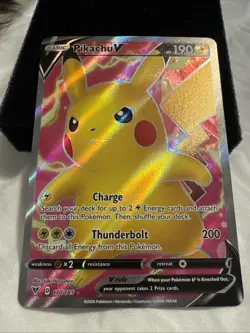 Pikachu V 170/185 Vivid Voltage- NM/M Ultra Rare Full Art Pokemon Card - Image 1