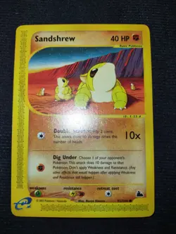 Sandshrew 92/144 Pokemon Trading Card Game eCard Skyridge Near Mint TCG NM - Image 1