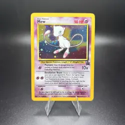 MEW Pokemon Card - WOTC Promo - Black Star - #9 - HOLO Mouth SWIRL Near Mint!! - Image 1