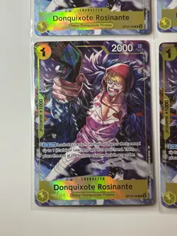 Donquixote Rosinante OP12-108 Illustration Box Vol. 6 Promo 4 Card Play Set Lot - Image 4