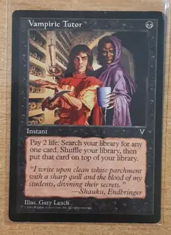 1997 MAGIC THE GATHERING VISIONS VAMPIRIC TUTOR TD25 - Image 1