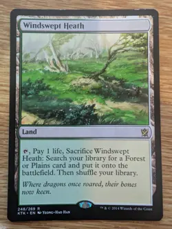 MTG Khans of Tarkir Windswept Heath Rare Fetch Land [LP] Light Play - Image 1
