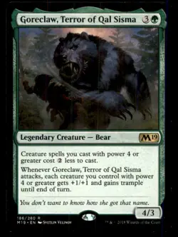 Goreclaw, Terror of Qal Sisma LP Light Play Core Set 2019 MTG [11941] - Image 1