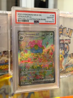 2023 POKEMON MEW EN-151 SPECIAL ILLUSTRATION RARE #198 VENUSAUR EX PSA 10 - Image 1