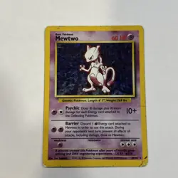 1999 Mewtwo Holo Rare Pokemon Card TCG Base Set 10/102 Vintage WOTC - Image 1