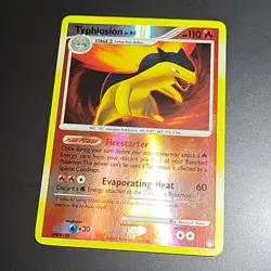 Pokemon Typhlosion Mysterious Treasures Reverse Holo Rare + Cyndaquil & Quilava - Image 1