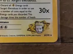 Pokemon Lt. Surge's Electabuzz 6 Gym Heroes 6/132 Unlimited Edition Holo pokemon - Image 5