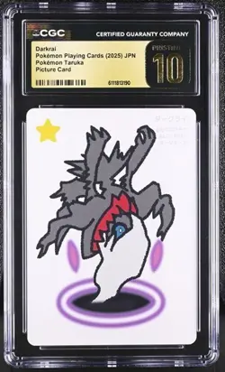 ✨✨ CGC 10 PRISTINE 2025 TARUKA POKEMON PLAYING CARDS Darkrai Picture Card - Image 1