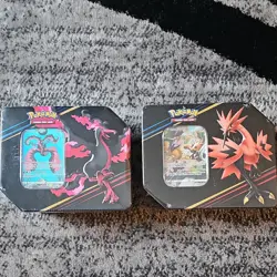 Pokemon TCG Crown Zenith Metal Tin Galarian Moltres Zapdos Promo Cards Sealed - Image 1