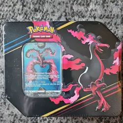 Pokemon TCG Crown Zenith Metal Tin Galarian Moltres Zapdos Promo Cards Sealed - Image 2