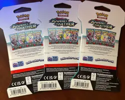 Pokemon JOURNEY TOGETHER - 3 Sleaved Factory Sealed Booster Pack Bundle -ENGLISH - Image 2