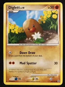 Pokemon TCG Diglett 85/132 Secret Wonders Common Card 2007 (LP) - Image 1