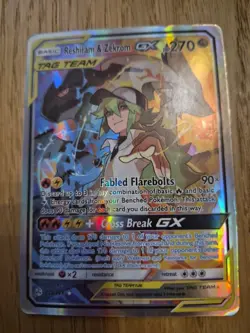 Pokemon TCG Cosmic Eclipse Reshiram and Zekrom GX 222/236 - Image 1
