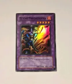 Yugioh Flame Swordsman LOB-003 Super Rare MP - Image 1