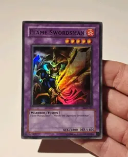Yugioh Flame Swordsman LOB-003 Super Rare MP - Image 3
