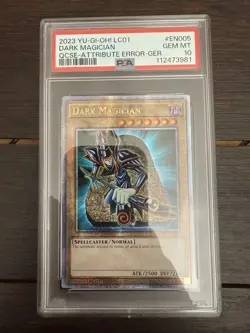 Yugioh 2023 Dark Magician LC01-EN005 Quarter Century Secret Rare PSA 10 Attribut - Image 1