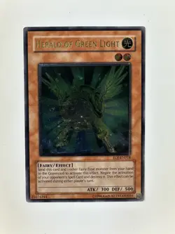 Yugioh YuGiOh! LP/MP Herald Of Green Light EOJ-EN018 Ultimate Rare - Image 1