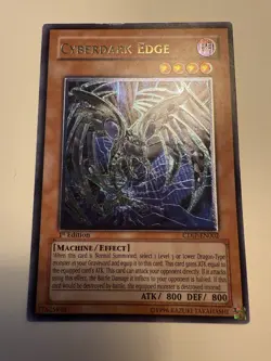 Yugioh YuGiOh! LP/MP Cyberdark Edge CDIP-EN002 Ultimate Rare Card - Image 1