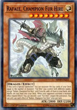Rafale, Champion Fur Hire MP19-EN253 Yu-Gi-Oh! Light Play 1st Edition - Image 1