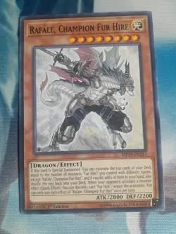 Yugioh Rafale, Champion Fur Hire MP19 Common 1st Ed NM - Image 1