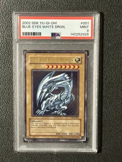 2002 Yugioh Blue Eyes White Dragon SDK-001 PSA 9 #001 - Image 1