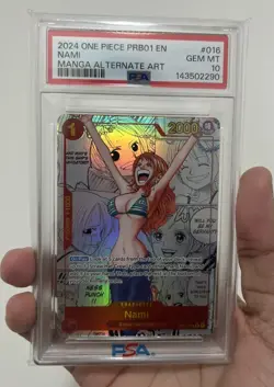 2024 One Piece Trading Card Game - Nami Manga - PRB01-016 - PSA 10 - English - Image 2