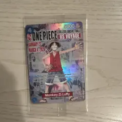 Bandai Namco One Piece CCG Monkey D. Luffy US Voyage Promo Full Art Holo Card - Image 1