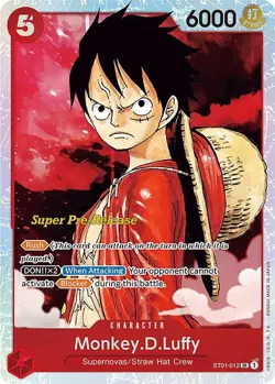 Monkey.D.Luffy (012) ST01-012 Super Pre-Release Straw Hat Crew Foil - Image 1