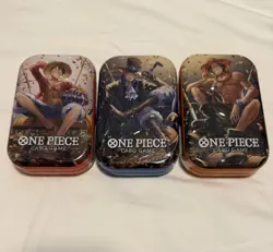 One Piece Card TCG Vol 2 Mini Tin Set of 3 (TS-O2, OP-13) Brand New & Sealed - Image 1
