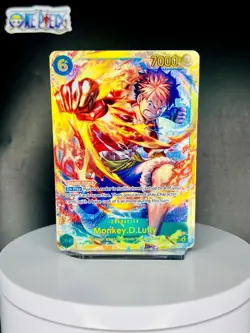 One Piece Card Game 🏴‍☠OP13-118 Monkey.D.Luffy SEC NM Alt Art Foil ENGLISH - Image 1