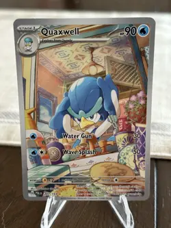 Quaxwell 207/193 Pokemon TCG Paldea Evolved Holo Card Illustration - Image 1