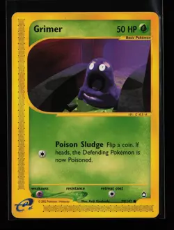 Grimer 79/147 Common Non Holo Aquapolis Pokemon Card - Image 1