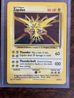 Pokemon Zapdos Legendary Collection Holo Rare Basic 90 HP Card 19/110 - Image 1
