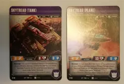 Transformers Trading Card Game TCG Raider Skytread W4 UT T48 & 49 Plane & Tank - Image 3