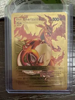Charizard DX Gold Foil Fan Art Vinyl Premium Textured Collector Pokemon Card - Image 1