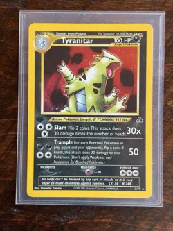 Pokemon Tyranitar 12/75 Neo Discovery Holo Rare 1st Edition Card English - Image 1