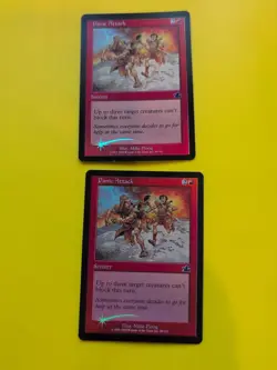 Panic Attack x2 Sorcery MTG CARD OLD BORDER FOIL 2 CARD. PROPHECY JUNE 2000. - Image 1