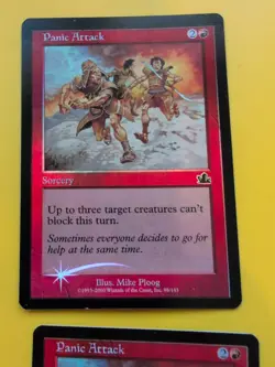 Panic Attack x2 Sorcery MTG CARD OLD BORDER FOIL 2 CARD. PROPHECY JUNE 2000. - Image 4