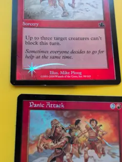 Panic Attack x2 Sorcery MTG CARD OLD BORDER FOIL 2 CARD. PROPHECY JUNE 2000. - Image 5