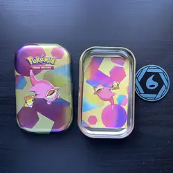 Pokemon 151 Mini Tin Slowpoke with coin and info card no packs - Image 1