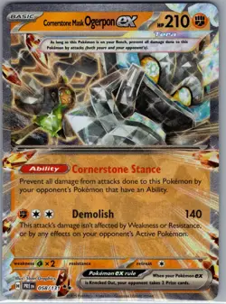 Cornerstone Mask Ogerpon ex 058/131 SV: Prismatic Evolutions - Pokemon Card - NM - Image 1