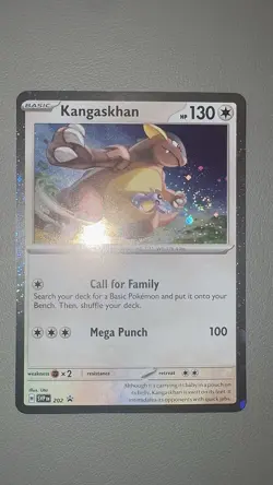 POKEMON KANGASKHAN SVP202 PROMO BLACK STAR COSMOS HOLOFOIL WITH SWIRL NM CARD - Image 1