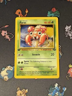 Pokemon Cards Paras 59/64 Jungle FIRST EDITION WOTC - (NM-) #1 - Image 1