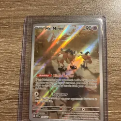 Pokemon TCG Mr. Mime Scarlet Violet-151 Holo Card 179/165 Illustration Rare - Image 1