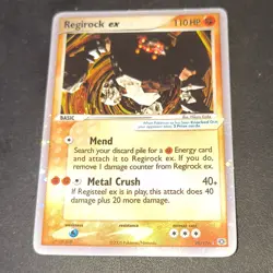Pokemon Regirock ex 99/106 EX Emerald Holo Rare EX Trading Card 2005 - Image 1